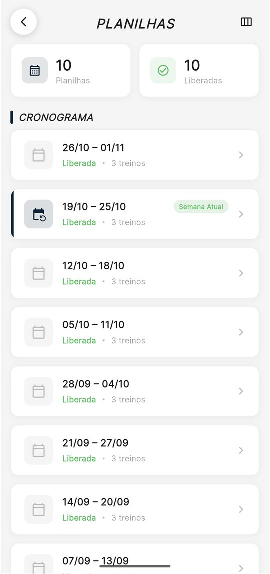 App da 040 — Planilhas liberadas